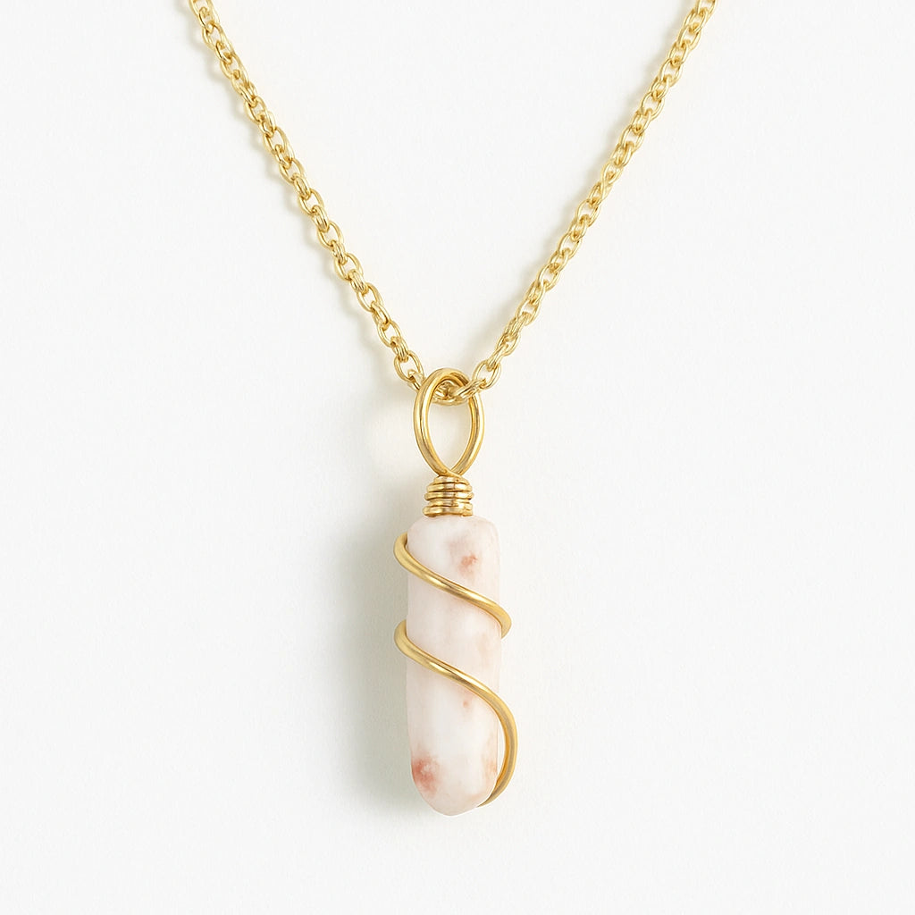 Gentle Dreams: Pink Opal Pendant Necklace | Emotional Healing, Peace & Nurturing Energy