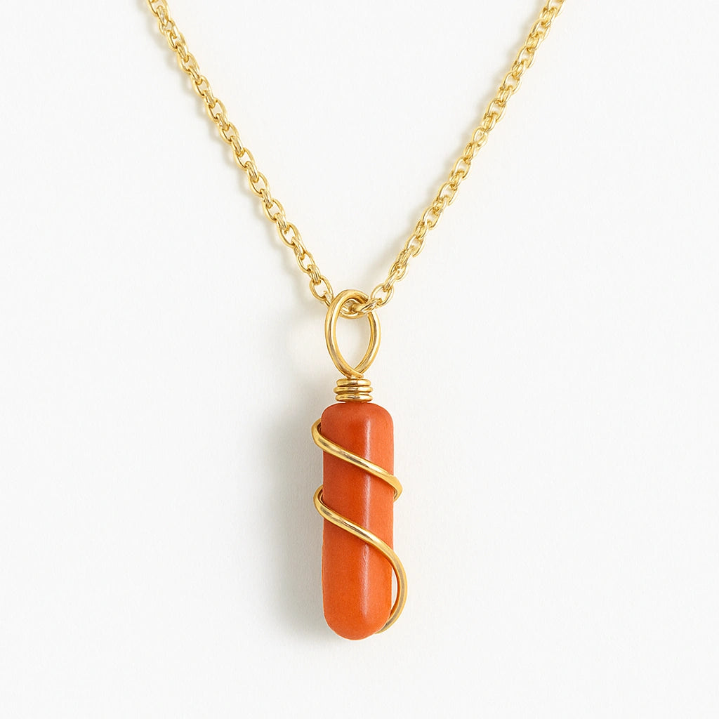 Ignite Spirit: Carnelian Pendant Necklace | Vitality, Courage & Creativity Energy