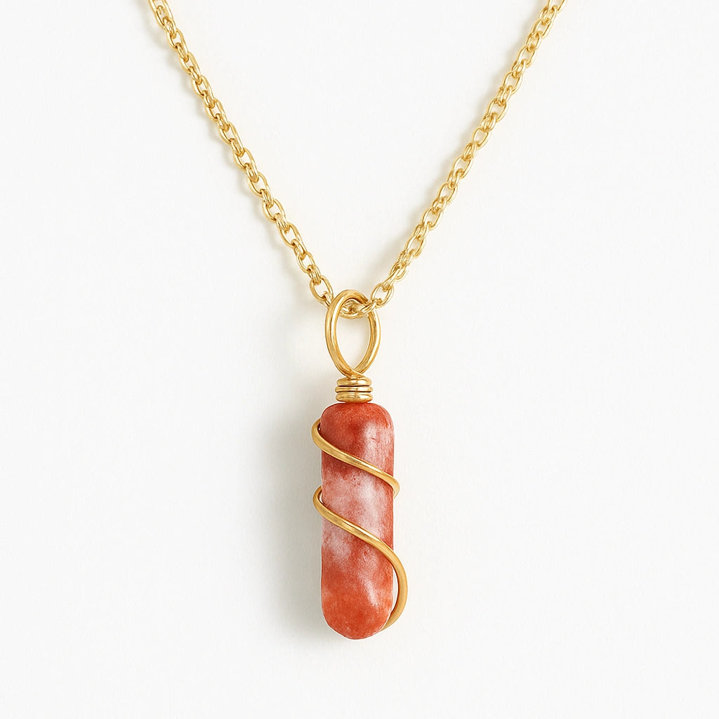Earth's Strength: Red Jasper Pendant Necklace | Grounding, Vitality & Courage Energy