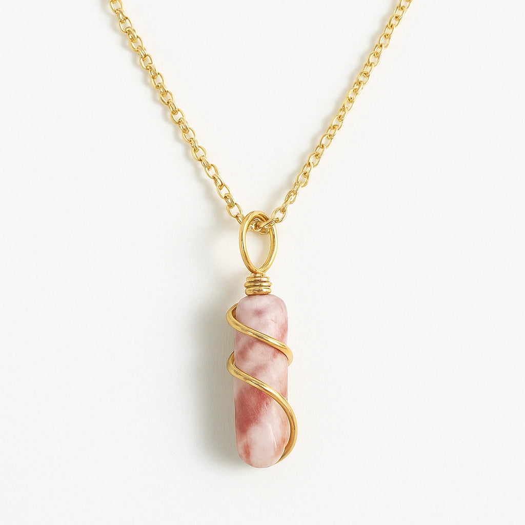 Soul Harmony: Rhodochrosite Pendant Necklace | Love, Emotional Healing & Joyful Energy